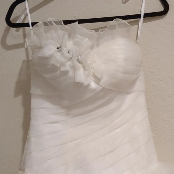 Stunning Allure Bridals Ivory Wedding Dress Size 4 - Picture 3 of 13